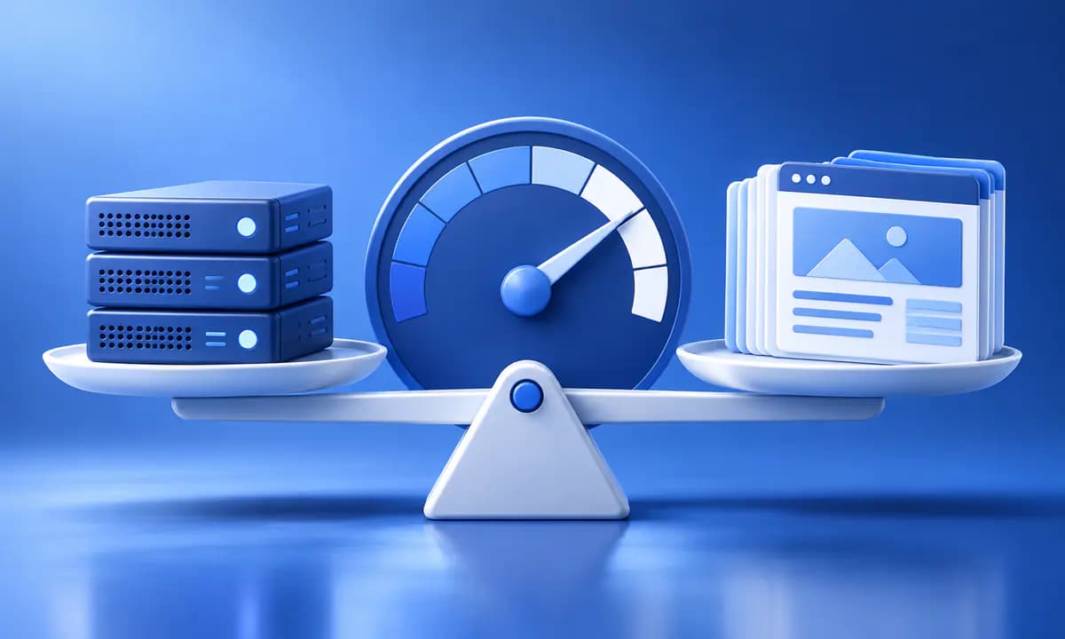 Capacité du serveur et pages à explorer autour d’une jauge.