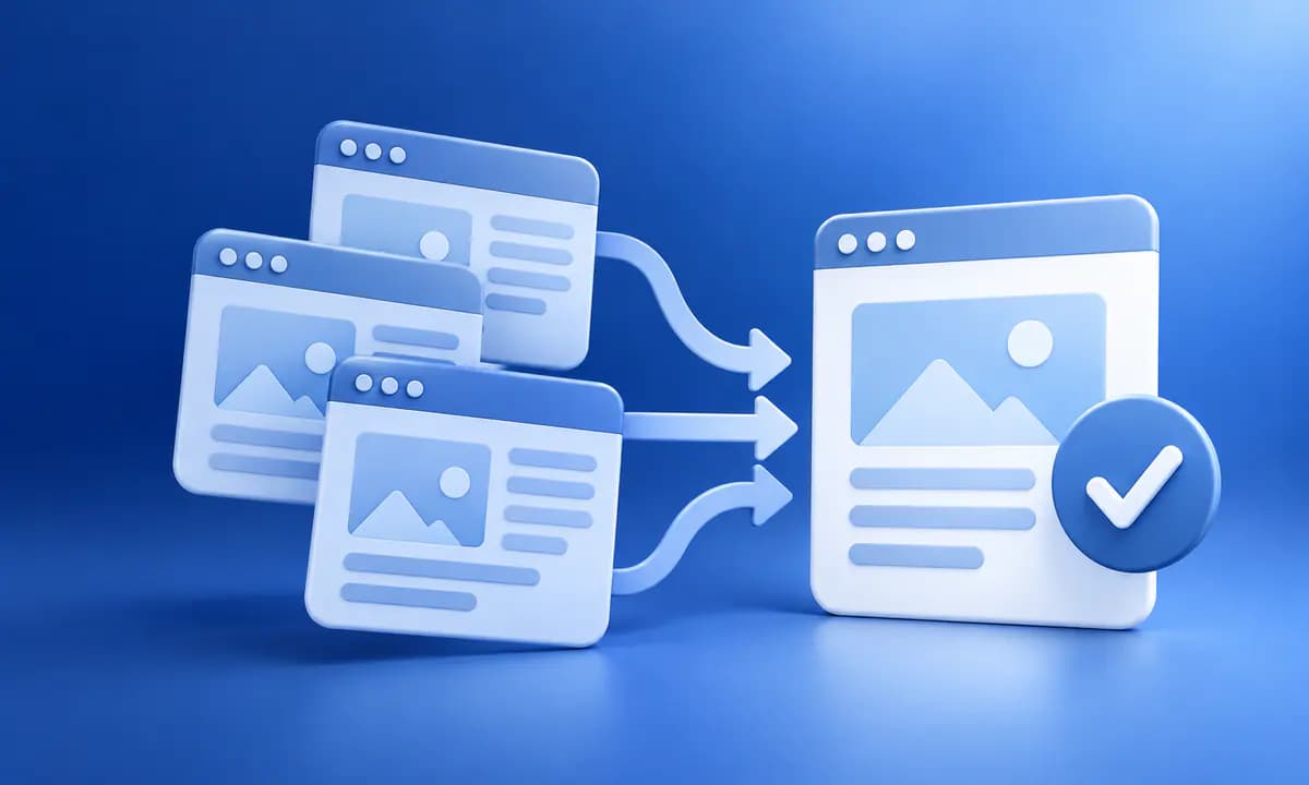Pages dupliquées regroupées vers une page de référence vérifiée.