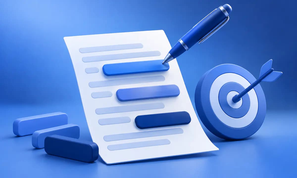 Plume et blocs intégrés dans un document pour une rédaction naturelle.