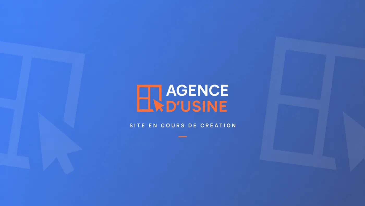 Page d'accueil du site de Agence d'Usine