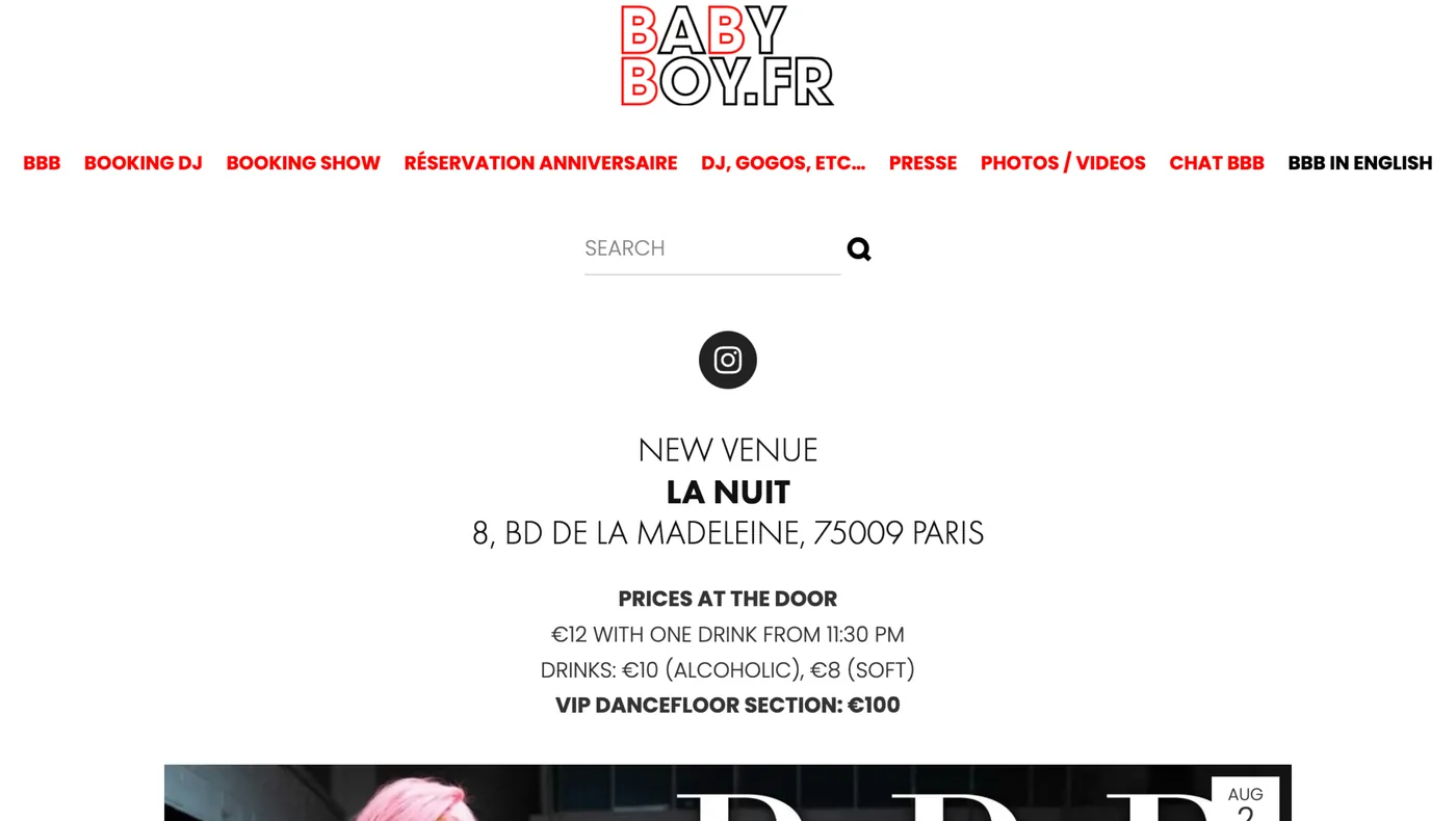 Page d'accueil du site de Baby-Boy.fr