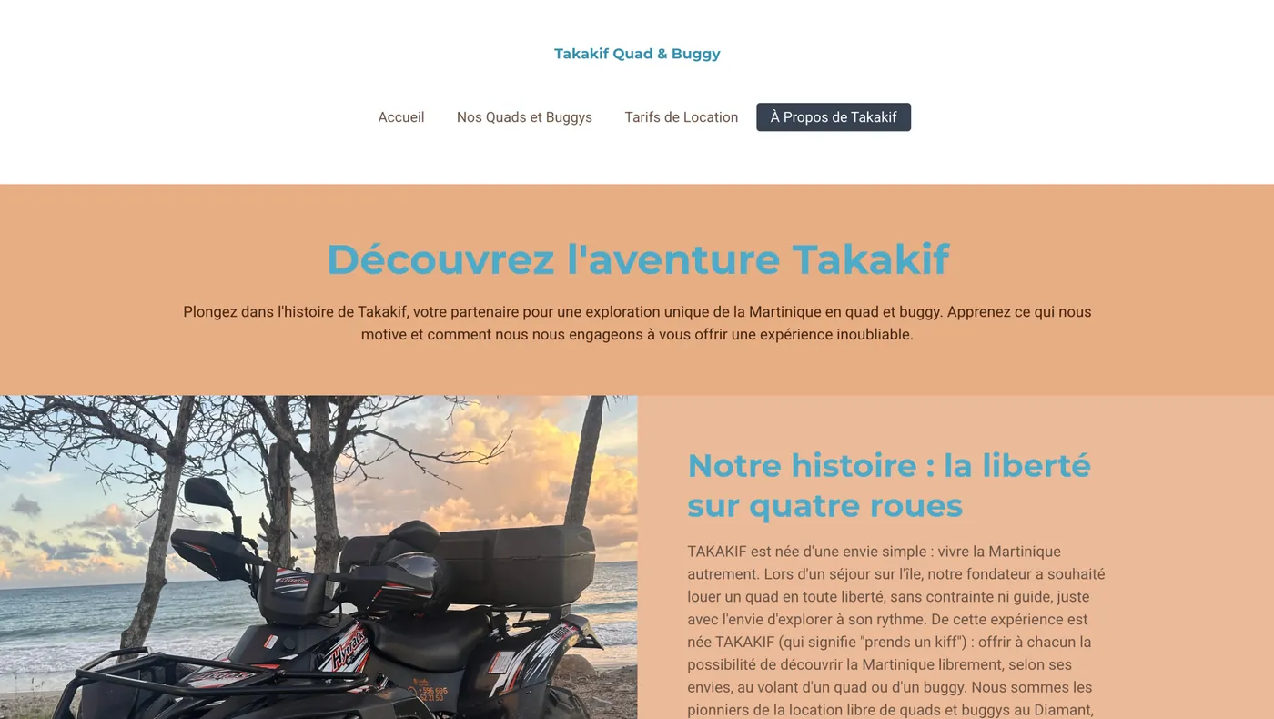 Page d'accueil du site de Takakif